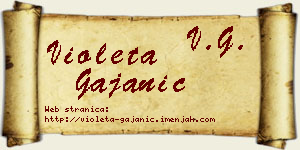 Violeta Gajanić vizit kartica